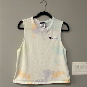 Champion White Cream Muscle Tee Crop Relaxed